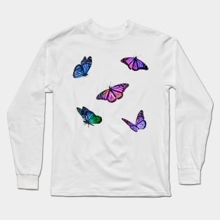 Moonlight Butterflies Sticker Pack Long Sleeve T-Shirt